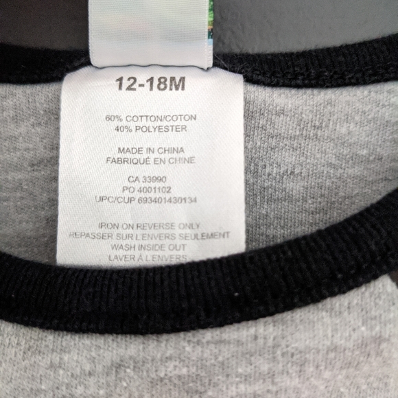 Sesame Street grey long sleeved onesie/bodysuit - Picture 3 of 3